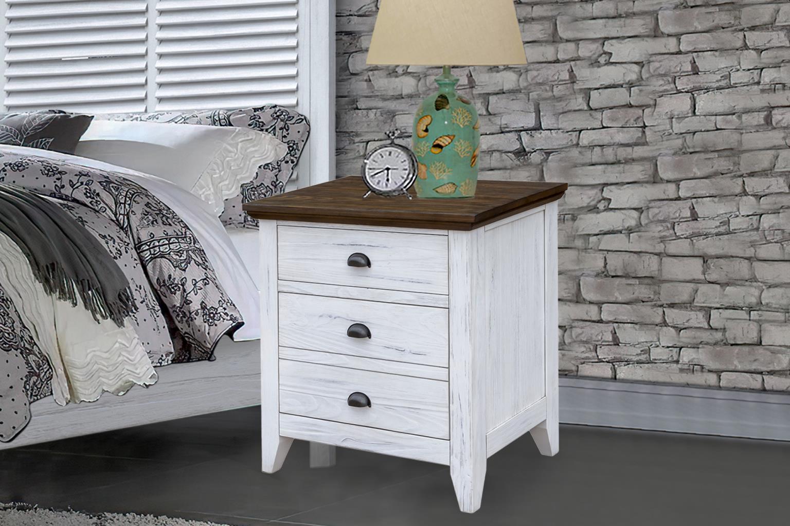 Tuscany Bedroom (2-Tone Distressed White/Brown)