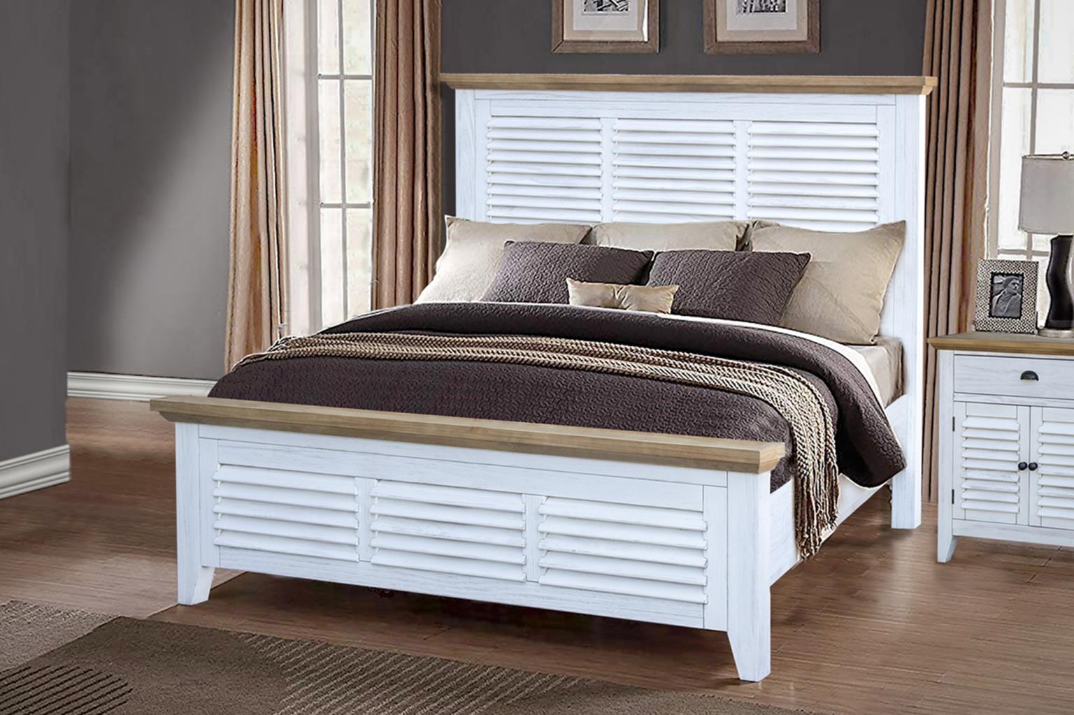 Tuscany Bedroom (2-Tone Distressed White/Brown)