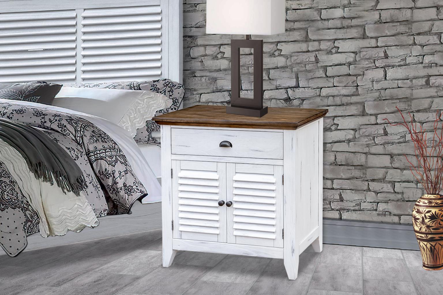 Tuscany Bedroom (2-Tone Distressed White/Brown)