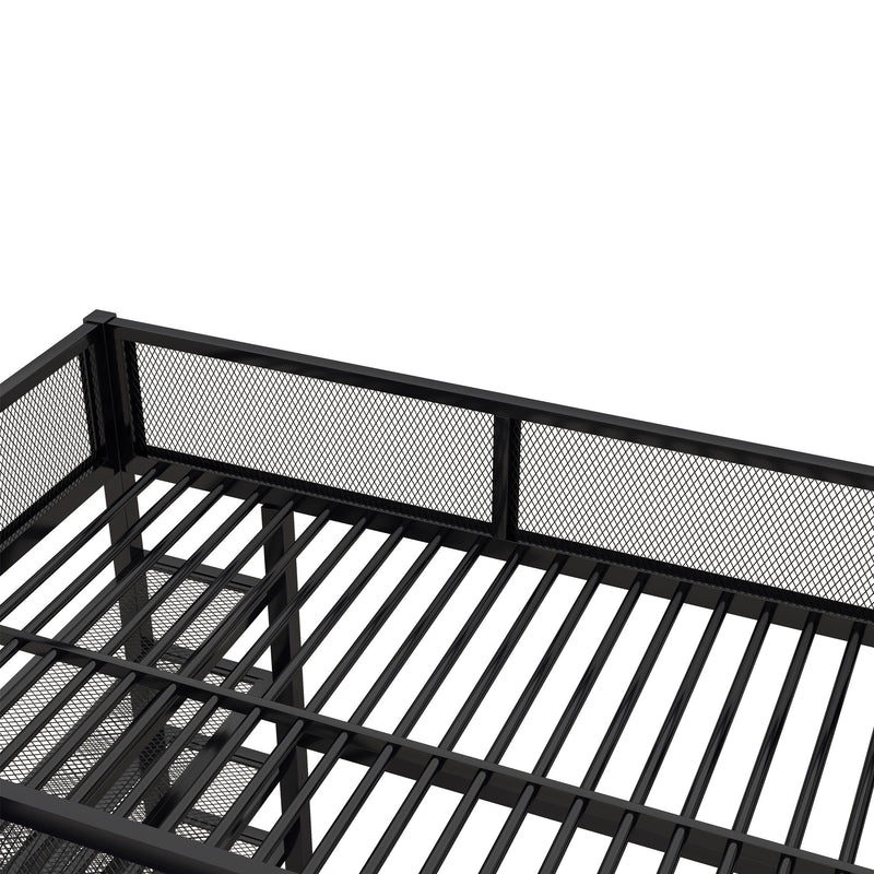 Loft Bed With 4 Tier Shelves And Storage