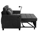 Loveseat Sofa Bed Sleeper With Reversible Backrest, Side Pockets, USB Ports, Phone Holder