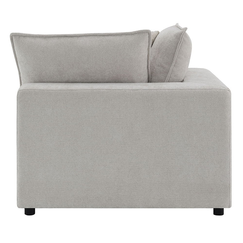 Marisa - Modular Wedge With Pillow - Beige Boucle