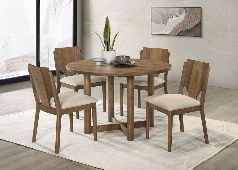 Crestmore - Dining Chair Upholstered Seat (Set of 2) - Walnut