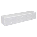 Full Bed with Bookcase Headboard, Under bed Storage Drawers and Bed End Storage Case,White