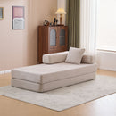 Floor Couch, Convertible Floor Sofa Bed With Pillow Back Support Armrest