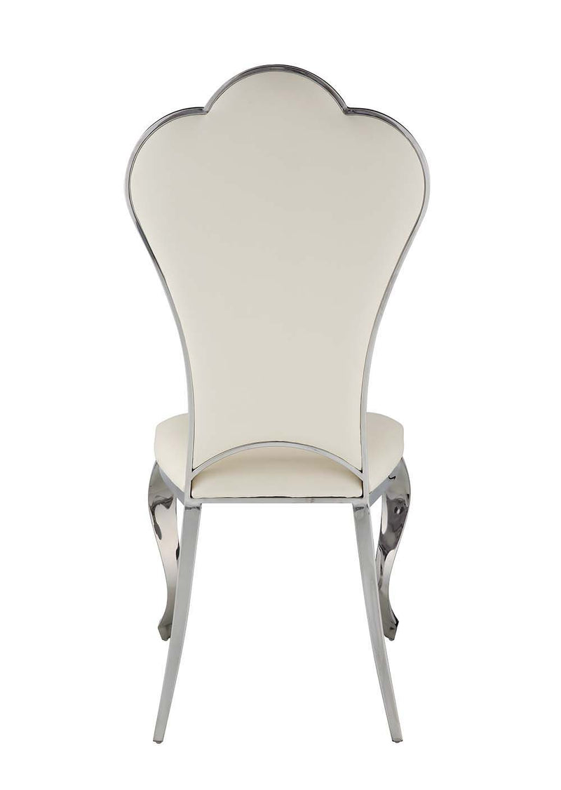 The Cyrene side chairs offer a visually stunning place to sit on and enjoy meals.