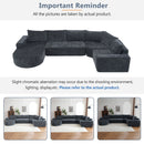 U-Shaped Oversized Modular Cloud Sectional Sofa With Deep Seat For Living Room