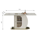 Dining Table For 4 - 6 People, Storage Shelf - White