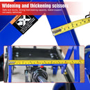 Hydraulic Lift Trolley, 500 Lbs Capacity, With 4 Wheels, For Material Handling And Transportation - Black / Blue