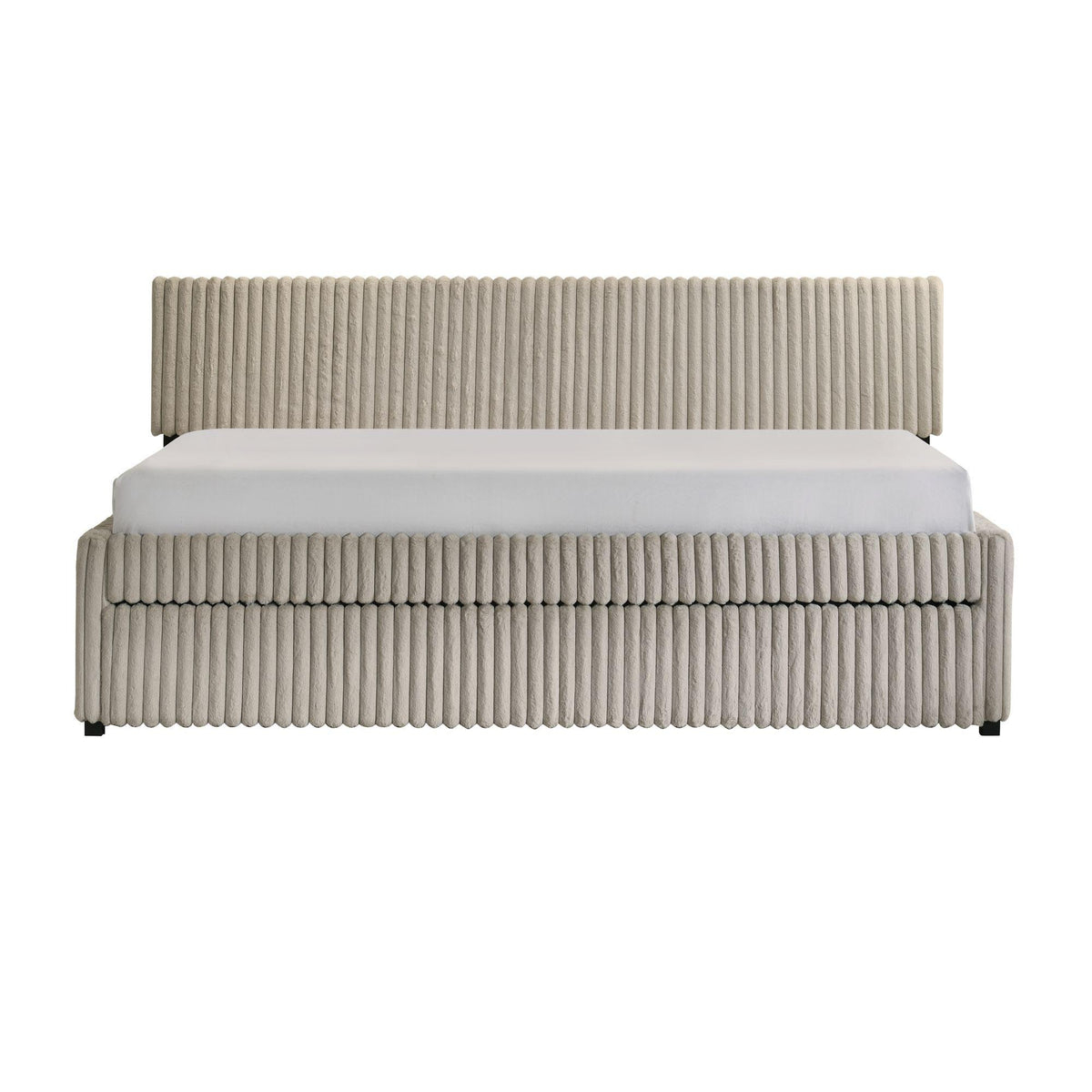 Arden Twin Daybed With Trundle in Corduroy Beige by Elements International, view 9