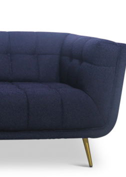 Addison - Mid Century Modern Tufted Sofa - Dark Blue