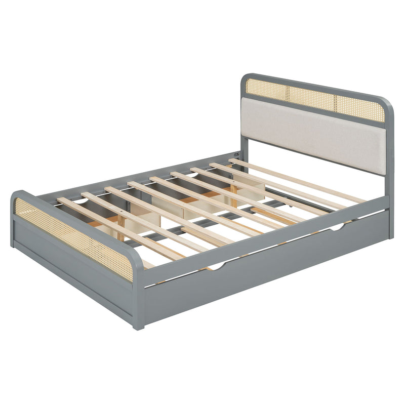 Platform Bed With Trundle And 2 Drawers