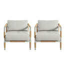 Oriana - Aluminum Outdoor Patio Armchair With Thick Cushions - Light Gray