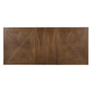 Pascaline - Dining Table - Gray Fabric, Rustic Brown & Oak