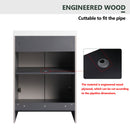 Contemporary Freestanding Bathroom Vanity With Resin Sink & Soft-Close Cabinet Doors