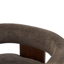 Modern Upholstered Accent Arm Chair With Barrel Back Design