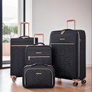 4 Piece Set, Softshell Suitcase Spinner Wheels Terylene Luggage Sets