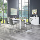 Pagan - Side Chair (Set of 2) - Gray PU & Chrome Finish - Atlantic Fine Furniture Inc