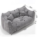 Comfortable Dual Beanbag Chair With High Resilience Foam Core For 2 People