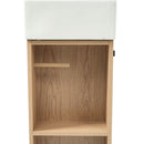 Bathroom Vanity With Sink, Freestanding Wood Grain Cabinet With Storage