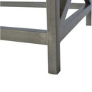 Industrial Cross Metal Coffee Table - Pewter