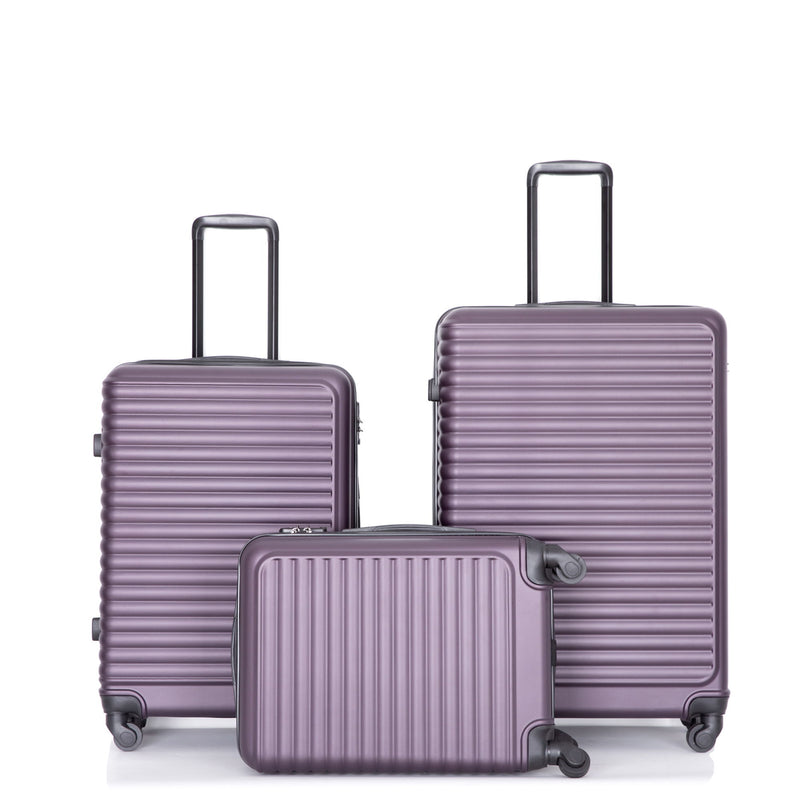 3 Piece Luggage Sets, Lightweight Suitcase With Two Hooks, Spinner Wheels, Tsa Lock