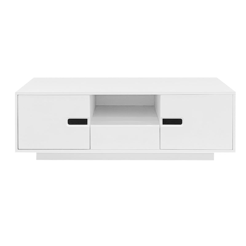 Modern High Glossy Rectangle Coffee Table With 16 Color LED Lights For Living Room