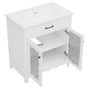 Modern Bathroom Vanity With Tempered Glass Doors