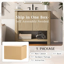 Modern Bathroom Vanity With Rectangle Ceramic Sink, Soft Closing Doors