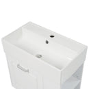 Modern Wall Mounted Bathroom Vanity With Sink, Soft Close Drawer, Adjustable Shelf, Toilet Paper Holder