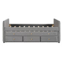 Upholstered Daybed With Trundle And Drawers