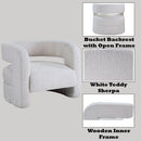 Yitua - Accent Chair - White Teddy Sherpa - Atlantic Fine Furniture Inc