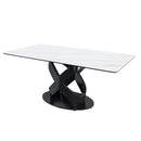 Rectangular Dining Table - Black / White