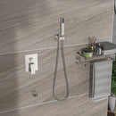 16" Ceiling Mount Square Shower System With Waterfall Tub Spout And Rough In Valve