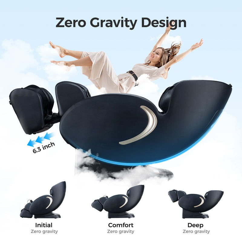 Bosscare - 3D Zero Gravity Massage Chair, Full Body Shiatsu Recliner With App