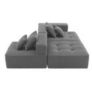 Free Combination L Shaped Modular Sectional, Minimalist Floor Couch Set, Convertible Foam Filled Cloud Compressed Couch For Living Room