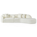 Elijah - Japandi Curvy Sectional Sofa - Beige
