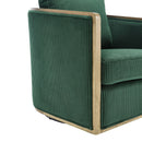Corduroy Barrel Chair, 360 Degree Swivel