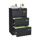 Filing Cabinet Lateral File Cabinet 3 Drawer, Locking Metal File Cabinets Three Drawer, Office Filing Cabinet With Lock Drawers For Home Office