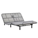 Caron - Queen Size Upholstered Wingback Bed With Adjustable Base Bundle Set - Ivory