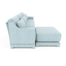 Stylish Sofa With Ottoman And Lumbar Pillows, Ergonomic Design