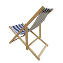 Sling Folding Chaise Lounge Chair - Stripe Blue