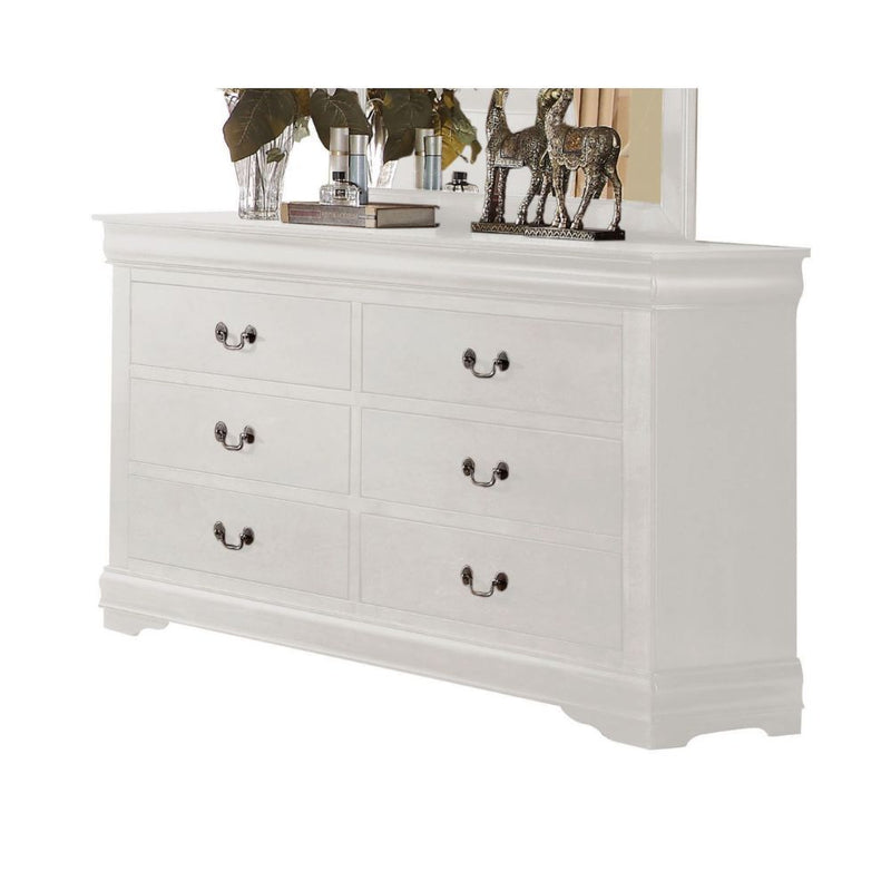 Bring casual elegance into your home with the Louis Phillipe dresser. This dresser is a piece that offers any bedroom a sophisticated look.