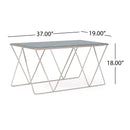 Modern Glam Marble Coffee Table With Gold Base - Green