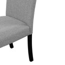 5 Piece Round Dining Table Set, Dining Table And 4 Upholstered Chairs For Dining Room, Kitchen Room, Living Room - White / Gray