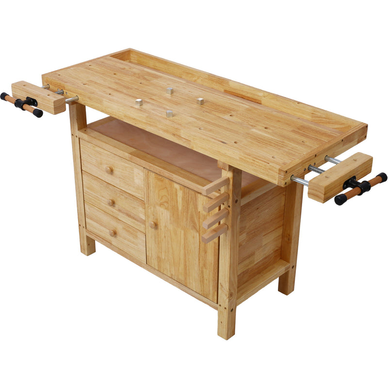 Wood Workbench For Garage Workshop And Home - Natural