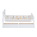 Platform Bed Frame Mattress Foundation Sleigh Bed With Headboard / Footboard / Wood Slat Suppor