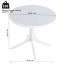 Modern Round Table, Waterproof, UV Resistant And Durable - White