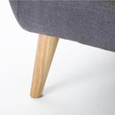 Modern Loveseat Sofa With Button Tufted Backrest