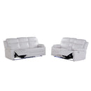 Blanche - Reclining Loveseat With LED Lights And Built In Speakers - White